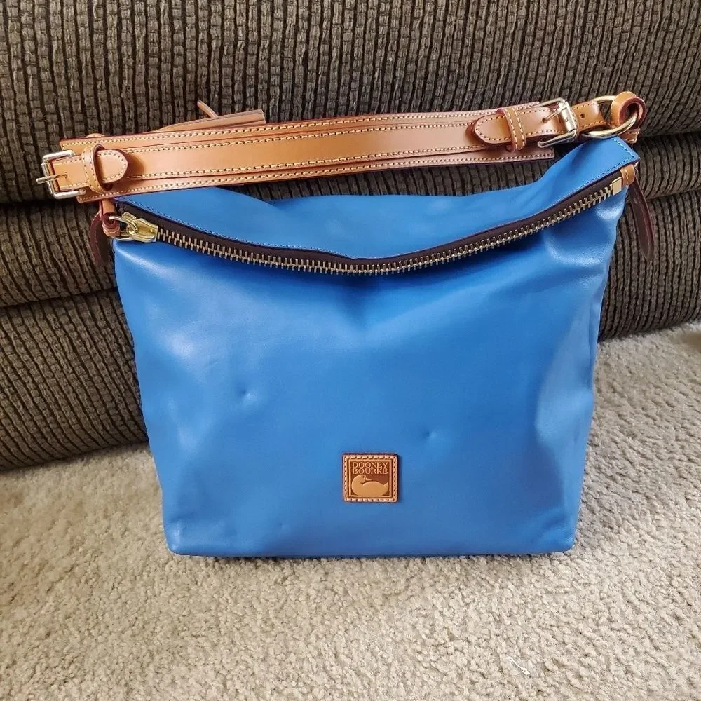 Dooney & Bourke Mckenzie leather blue hobo style bag